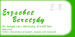 erzsebet beretzky business card